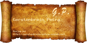 Gerstenbrein Petra névjegykártya